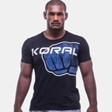 KORAL Tシャツ [CAMISETA BRAND INTERNATIONAL model] 黒青 [ko-t-camisetabrandinternational-17-bkbl]