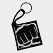 ACCESSORIES/キーホルダー Key Rings/KORAL キーホルダー Square Fist 黒