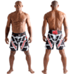 MEN/ファイトショーツ Fight Shorts/KORAL[MMA Thunder Model]ファイトショーツ 黒白 BRサイズ