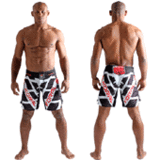 KORAL[MMA Thunder Model]ファイトショーツ 黒白 BRサイズ [ko-fs-mmathunder-bkwh]