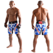 MEN/ファイトショーツ Fight Shorts/KORAL[MMA Thunder Model]ファイトショーツ 青黒白 BRサイズ