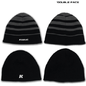 KORAL [Double K Model] ニット帽 黒グレー